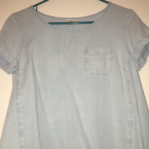 J. Jill denim chambray pocket top - Picture 3 of 4